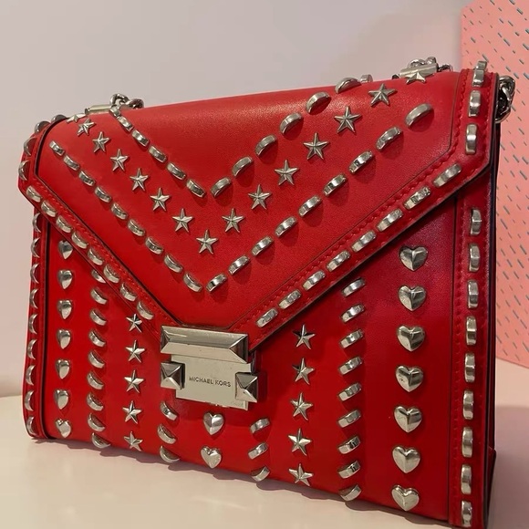 MICHAEL MICHAEL KORS Whitney Large Studded Leather Convertible Shoulder Bag - Picture 9 of 10